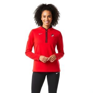 Nike NWOT NBA Portland Trailblazers 1/4 Zip Red Pullover Dri-FIT - Size Small